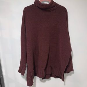 Aerie XL Cable Knit Cowl Neck Sweater